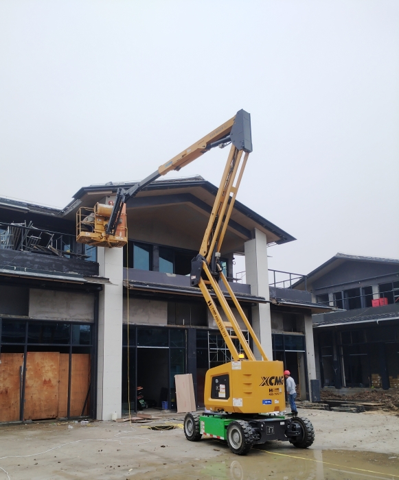 绿色建造新标杆！K8凯发·国际官方网站锂电高机助力鄂州民生工程