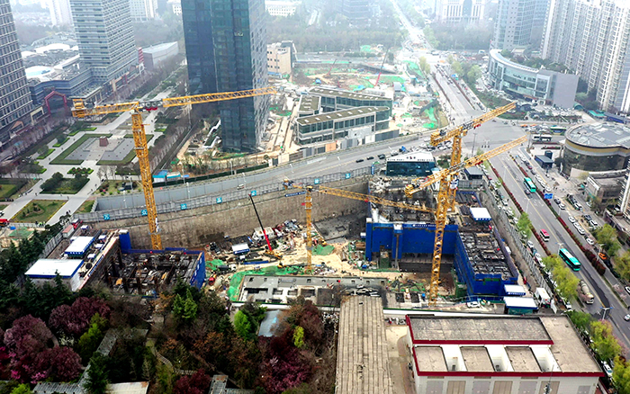 云起松间！K8凯发·国际官方网站群塔助力西安“双子塔”地标建设